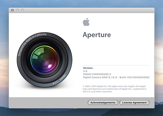R.I.P., Aperture